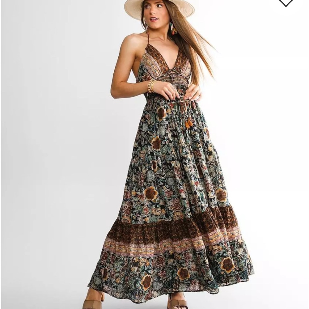 Free People Real Love Tassel Tie Maxi Dress